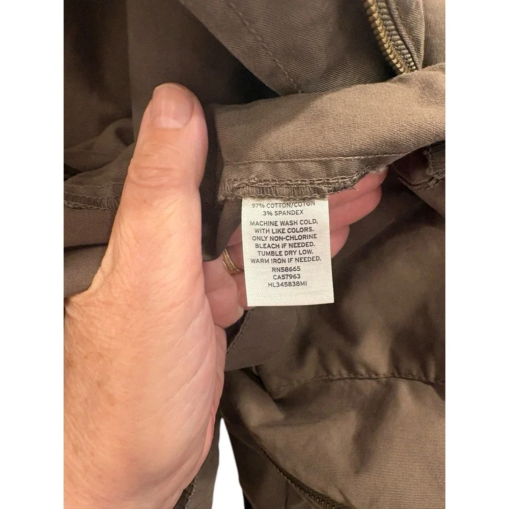 Hinge Utility Jacket Cargo Style Adjustable Waist Sz Small Military Olive